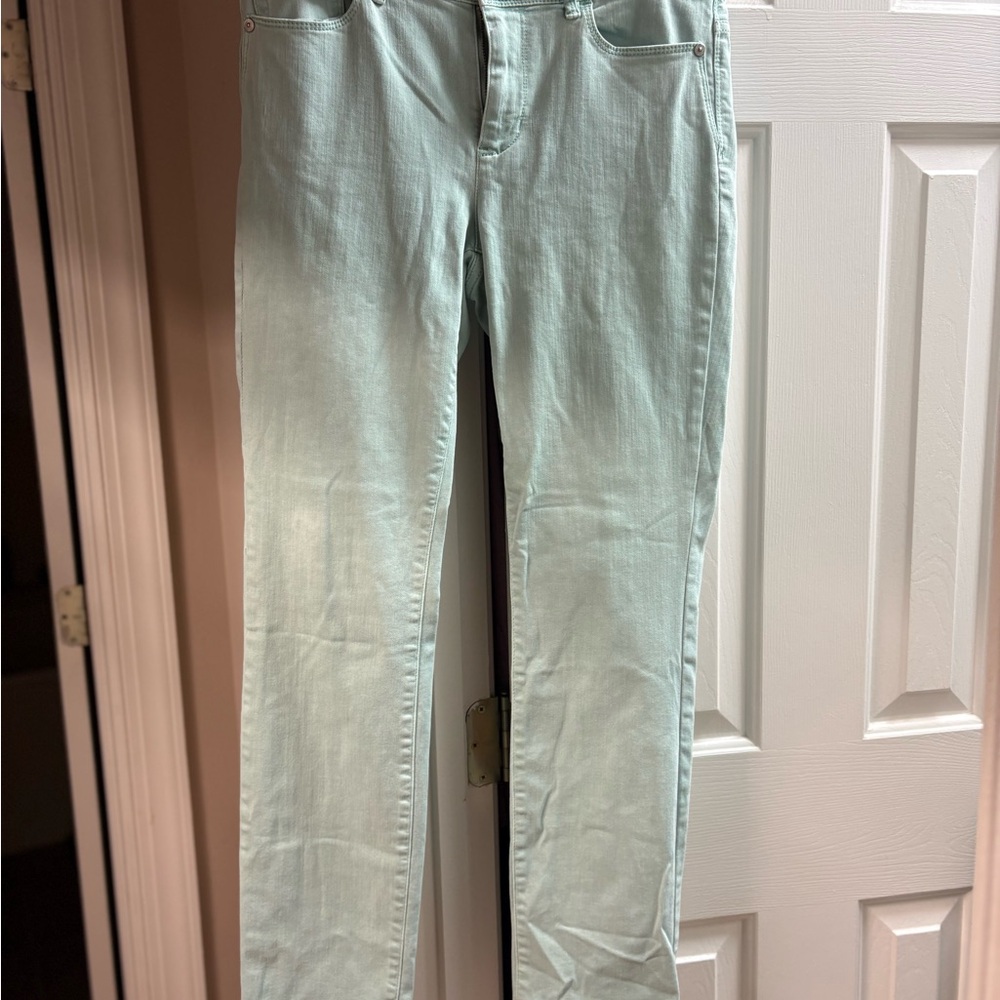 J. Jill Light Green Skinny Jeans